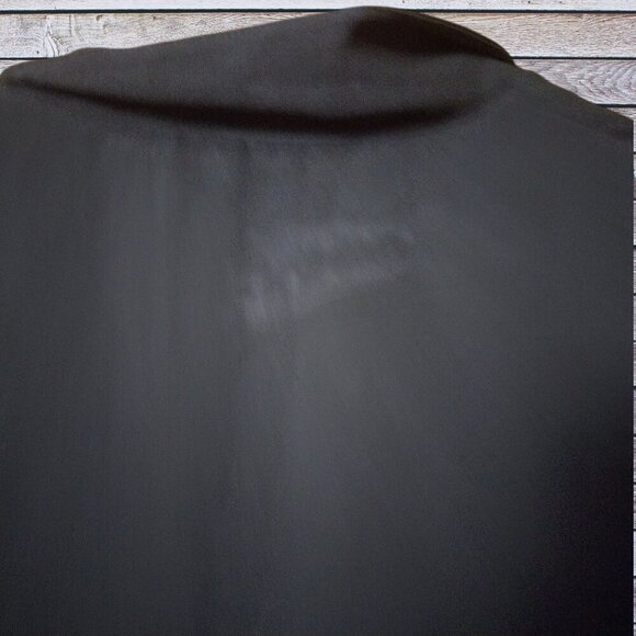 Zara Women's Large Short Sleeve Black Shirt Dress Partial Button Front READ - Picture 4 of 5